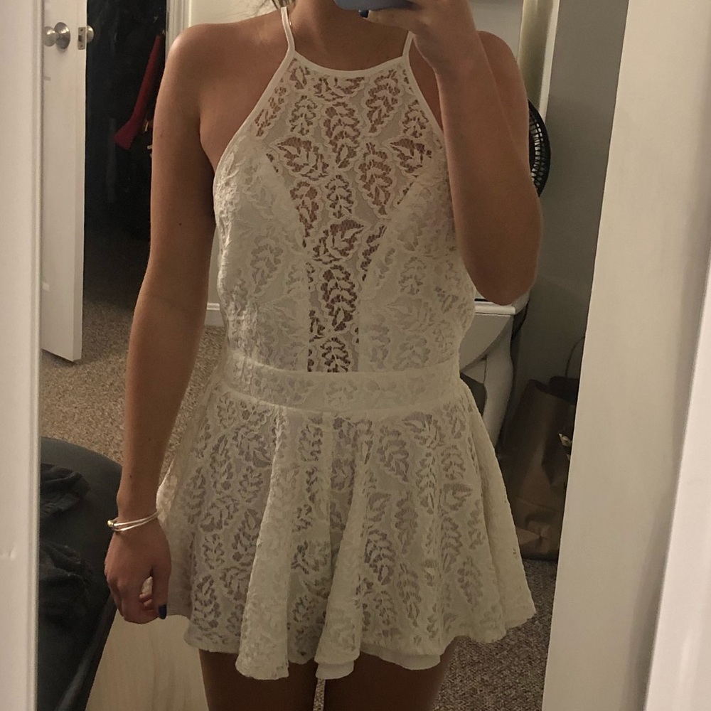 White lace romper